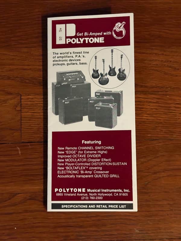 Polytone Guitar Catalog, 1970 image 1