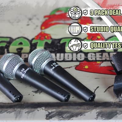 Fat Toad Vocal Handheld Microphones & Clips (3 Pack) - Professional Cardioid Dynamic, Unidirectional Mic Singing - Microphone Designed for Music Stage Performances & Studio Recording or PA DJ Karaoke image 6