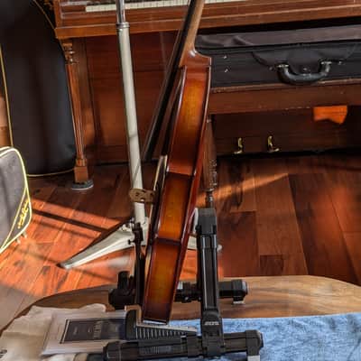 Revived Antique Unlabeled French Strad Copy 4/4 Violin Vintage 1920's Fiddle w/ New Brazilwood Bow and Composite Case image 6
