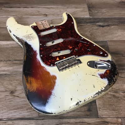 Made to Order - FRANCHIN Mercury guitar body Relic Aged 100% Nitro Lacquer COLOR OVER COLOR (Sunburst/ Black/ White/ Blue/ Green/ Yellow/ Red/ Pink/ Burgundy/ Purple/ Gold/ Silver, etc.) Basswood Poplar Stratocaster-Strat-S-Style Made in Italy image 24