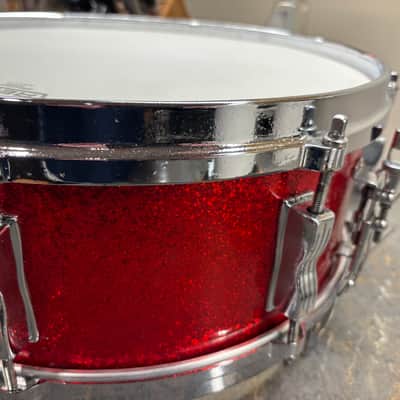 Ludwig Jazzfest 1963 - 5x14 Red Sparkle snare drum image 2