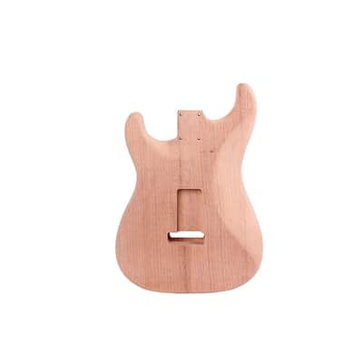 Unfinished Electric Guitar Body for Fender Stratocaster ST Guitar DIY Accessory Red Walnut Wood image 6