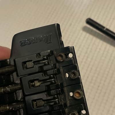 2000's Ibanez Logo Series Licensed Black Floyd Rose Double Locking Tremolo Bridge image 16