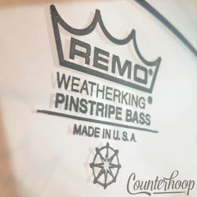 *Remo 20" Pinstripe Bass Drum Head Weatherking Made In USA Batter Excellent* image 2