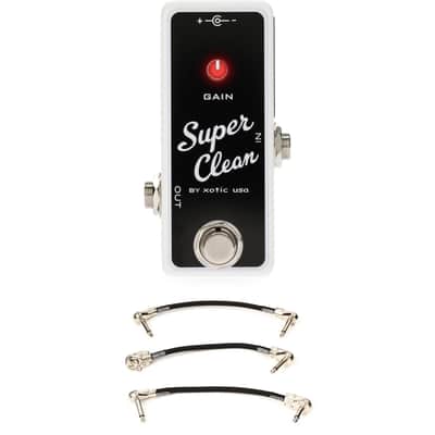 Xotic Super Clean Buffer Mini Buffer Pedal with 3 Patch Cables image 1