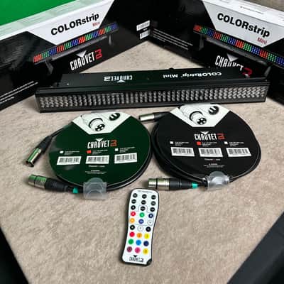 (2) Chauvet COLORstrip Mini DMX RGB LED Wash Light Bars  with remote control and (2) 10 ft DMX cables image 11