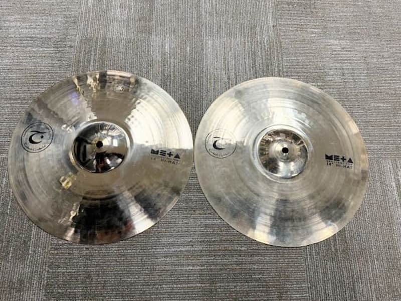 Zel Zen Meta Brilliant 14" Hi Hat Hand Made Cymbals From Turkey, Very Good Condition image 1