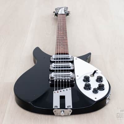 1994 Rickenbacker 350V63 Liverpool Jetglo, Full Scale w/ Hot Toaster Top Pickups, Case image 10