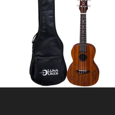 Luna Uke Tattoo Concert  Mahogany  2020 Satin Natural image 4