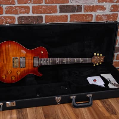 PRS Limited Edition Single Cut Brazilian Flame Maple 10-Top Dark Cherry Sunburst #200 made in 2001 w/OHSC image 2