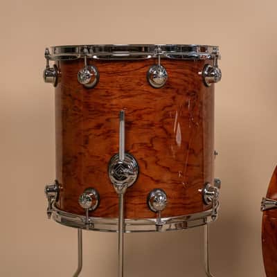 Natal Natural Bubinga Bop Drum Set 14x18 8x12 14x14 and 5x13 image 8