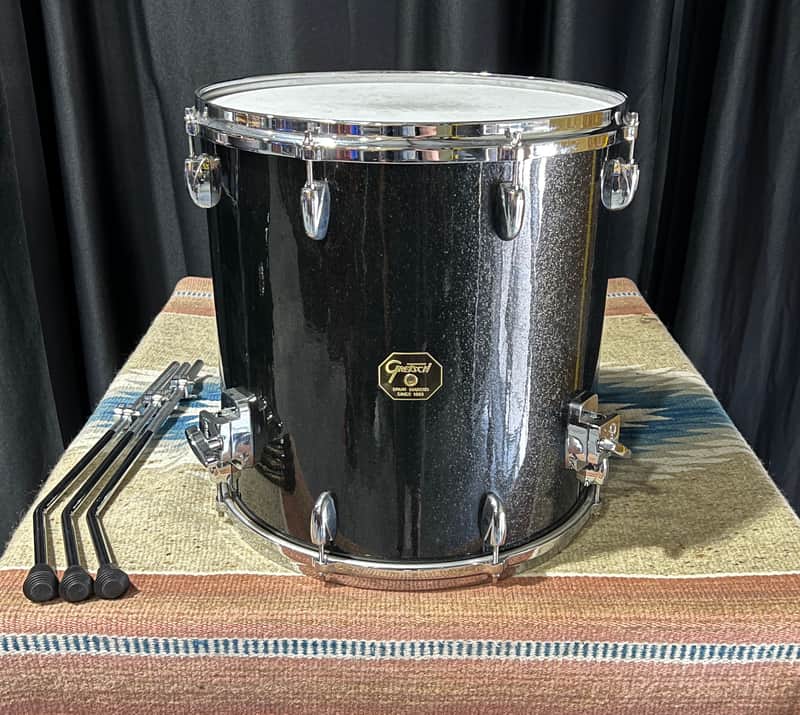Gretsch USA Custom Black Sparkle 16x16 Floor Tom image 1