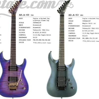 1996 Grover Jackson Japan AD A-53 Arched Dinky (Gun Metal Grey