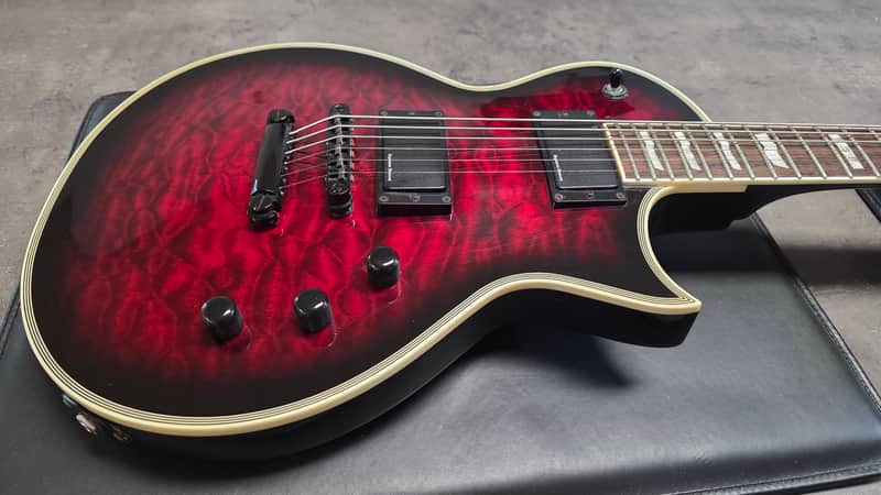 ESP Eclipse E-II QM AAA Quilt Top Custom Pickup LP Singlecut Guitar MIJ Japan See Through Black Cherry Sunburst image 1