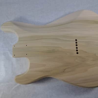 Unfinished Poplar (1 pc) SSS Hardtail guitar body - fits Fender Strat Stratocaster necks J2443 image 3
