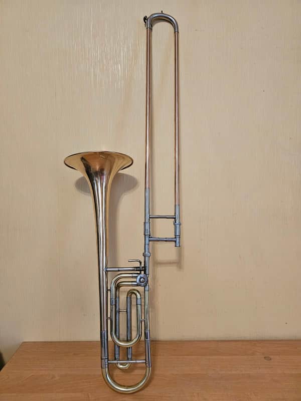 Leningrad Trombone F-Attachment USSR Soviet Musical Wind Instrument Trombon Vintage and Rare image 1
