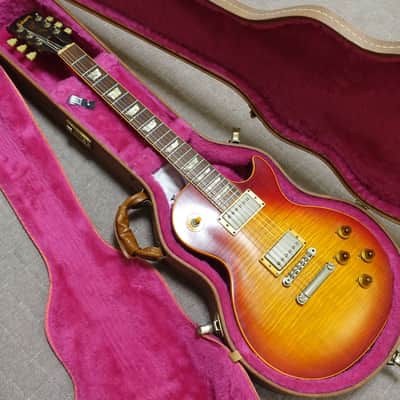 1989 Gibson Les Paul Pre-Historic Flametop ‘59 Reissue Cherry Sunburst Yamano image 2