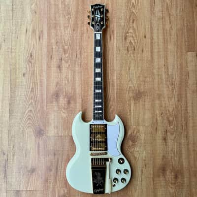 Epiphone "Inspired by Gibson Custom" '63 Les Paul SG Custom with Maestro Vibrola Classic White image 4