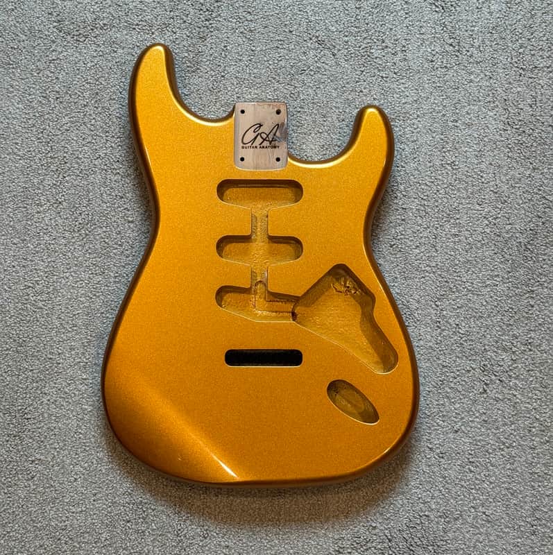 Guitar Anatomy Metallic Gold Stratocaster Replacement Body 2026 - Metallic Gold image 1