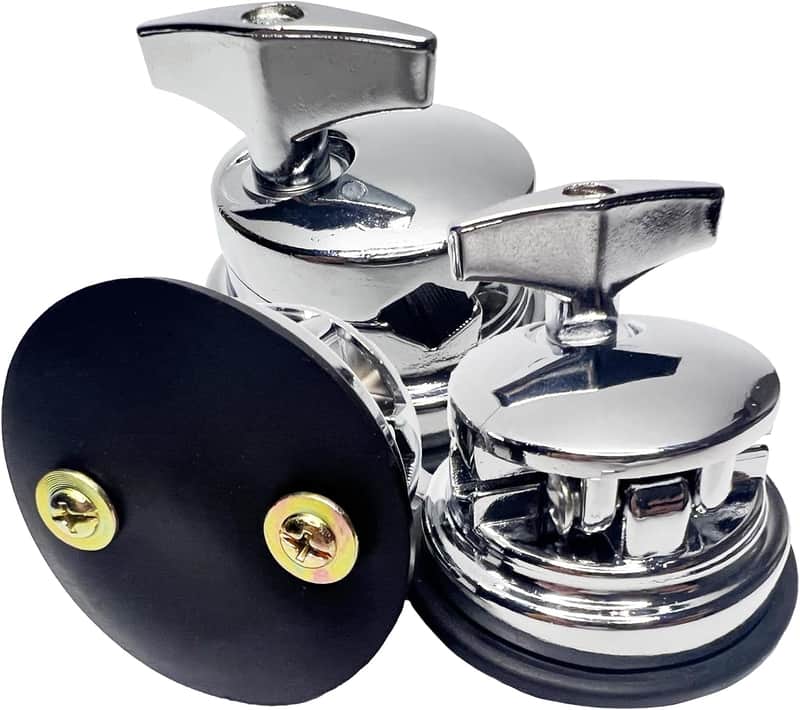 3pcs Floor Tom Drum Leg Bracket Mount, Drum Holder Base Plate Rack Clamp, Tom Drum Holder Bracket Alloy Base for Tom Drum Musical Instrument Accessory image 1