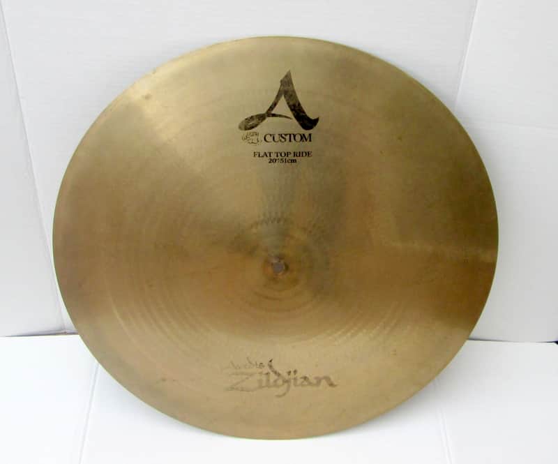 Zildjian A Custom 20" Flat Top Ride Cymbal 2268 Grams Good Condition image 1
