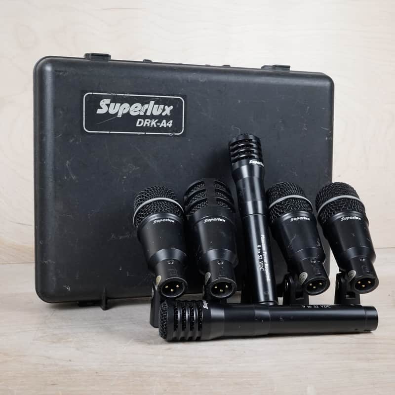 Superlux DRK-A4 6 Piece Drum Microphone Set Black w/ Hard Case image 1