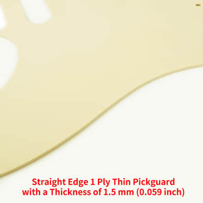 Vintage Original '51–'59 5-Hole Tele Pickguard 1.5mm/0.059inch Thickness Straight Edge 1 Ply Tele Scratch Plate for USA/Mexican Vintage Style Fender Tele Telecaster JT/HB-19 Cream image 3