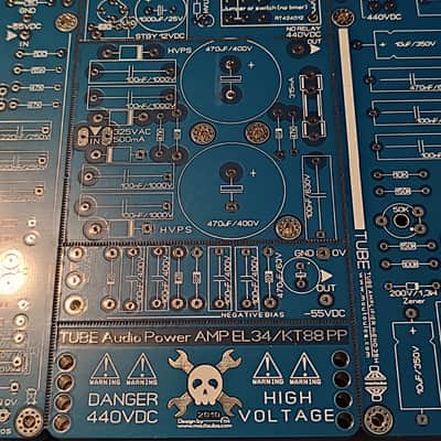 Tube Stereo Amplifier 2xEL34 PP / 35Wrms ReDesign PCB (Elektor) All In One PCB image 20