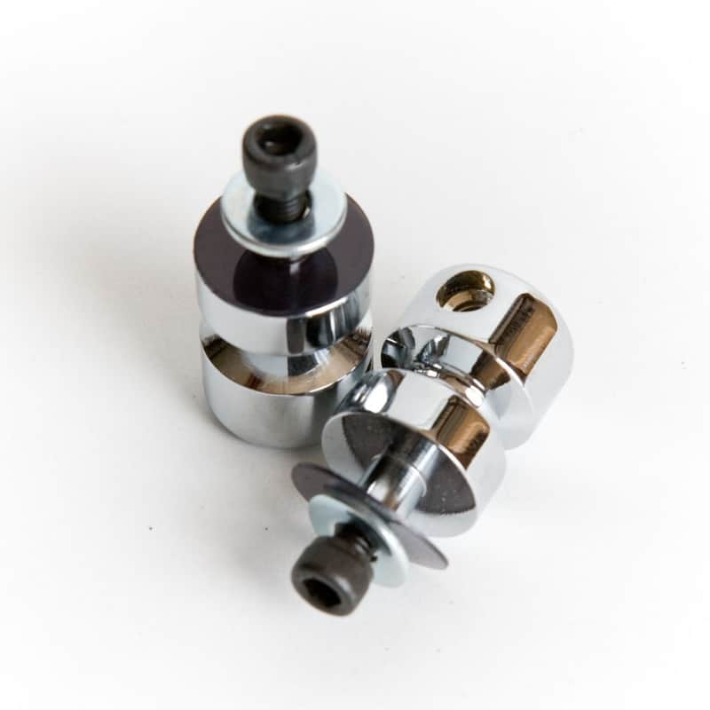 Trick Drums bass drum lugs. Chrome machined aluminum, single screw mounting. 16 PK image 1