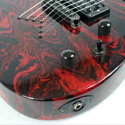 Custom Swirl Painted and Upgraded Dean Vendetta XM 7 -7 String Electric Guitar W/ Matching Headstock image 12