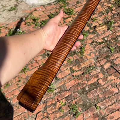 1 Round end stainless steel 22 frets AAAAA 22frets Roasted flame Maple guitar neck 25.5 inch white dot satin Rosewood image 7