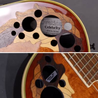 RARE Ovation CS 2000 Celebrity Deluxe Limited Edition Cherry Sunburst Flame Birdseye Maple ~MINT Top~ Elite image 17