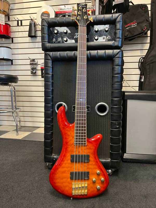 Schecter Diamond Series Elite-5 Active 5-String Bass Cherry Sunburst image 1