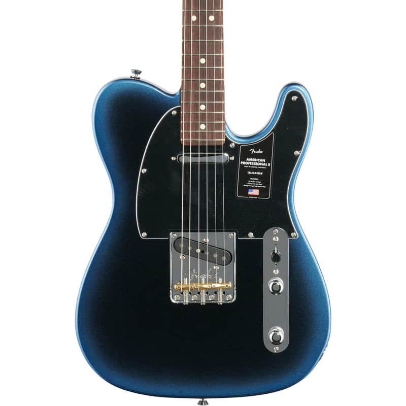 Fender American Pro II Telecaster Electric Guitar, Rosewood Fingerboard (with Case), Dark Night image 1