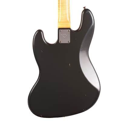 Fender Custom Shop 1966 Jazz Bass Relic Charcoal Frost Metallic Masterbuilt Dale Wilson 2011 image 6