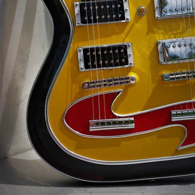 El Daga Lightshow Doubleneck 2000 Custom, Robelli. Art Collection Guitar. Only one. Unique. Rare. image 12
