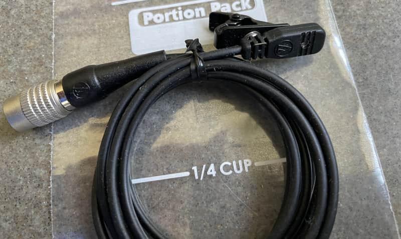 Audio-Technica AT830CW Omni Directional Condenser Lavalier Microphone 2010s - Black image 1