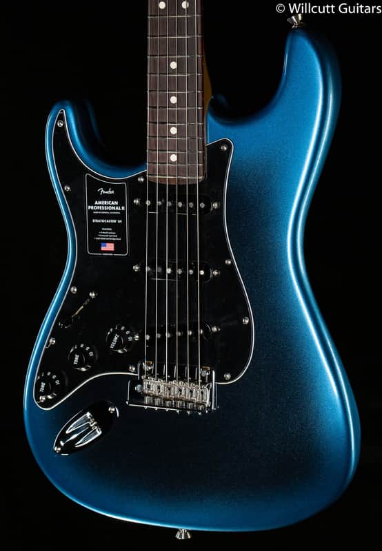Fender American Professional II Stratocaster Left-Hand Rosewood Fingerboard Dark Night (843) image 1