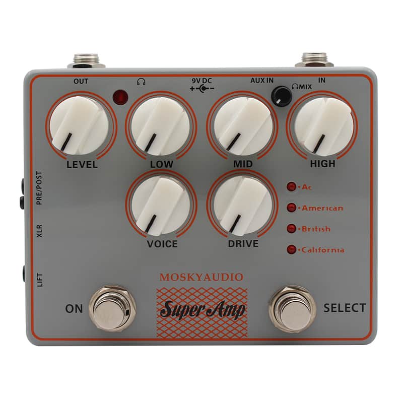 Mosky SUPER AMP 4 AMP IN ONE Amplifier Box Simulation Pedal based on VOX AC , FENDER , MESA and MARSHALL,price include the import duty for US buyer image 1