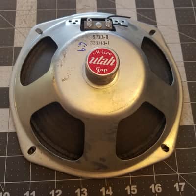 Utah 8" AlNiCo 8 Ohm SP8D-8 full-range speaker driver Micro Gap 1959 - paper cone image 3