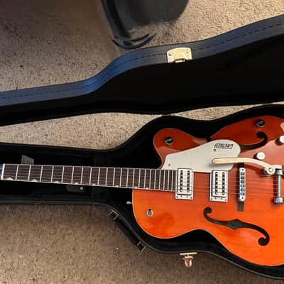 2008 Gretsch G5120 electromatic hollowbody 125th anniversary Electric guitar HH -Orange + OHS CASE image 2