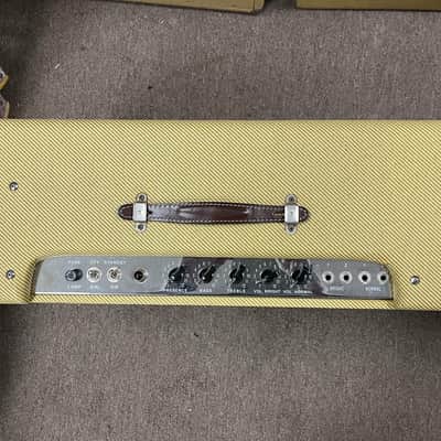 Fender 1957 Vintage Twin 5D8-A Guitar Tube Amplifier Combo - Reissue Chassis Re-Tweed Cabinet - Speakers from 1954 - Local Pickup Only image 5
