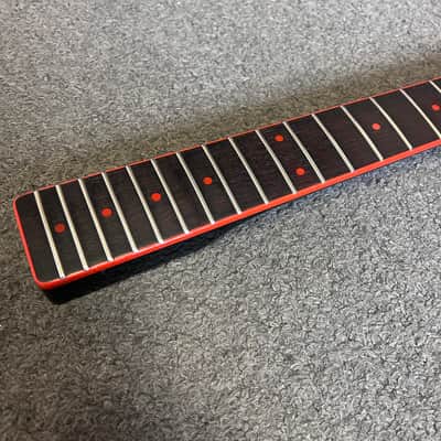 1980 Washburn Tour 24 Guitar Neck & Tuners  Red Bound Rosewood w/Red Dots image 5