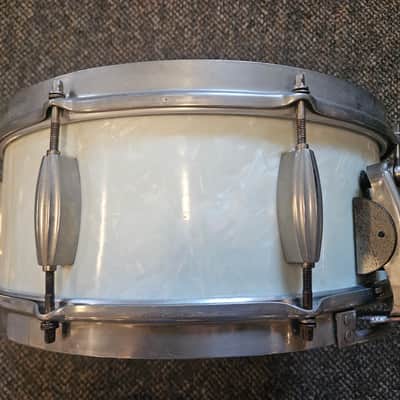 Slingerland Super Krupa Radio King 50's era White Marine Pearl image 7