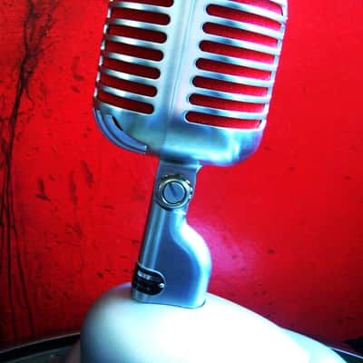 Rare Shure 5575LE 2014 - Satin Chrome dynamic cardioid microphone Low Z w all accessories image 18