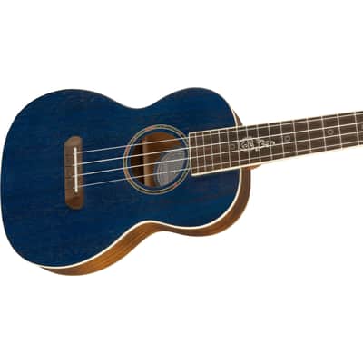Fender Dhani Harrison Ukulele Sapphire Blue - Tenor Ukulele image 4