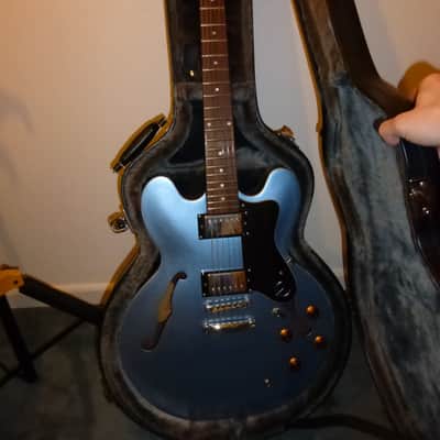 Epiphone ES-335 Dot 2011 Pelham Blue (Ltd Ed) with fitted case image 5