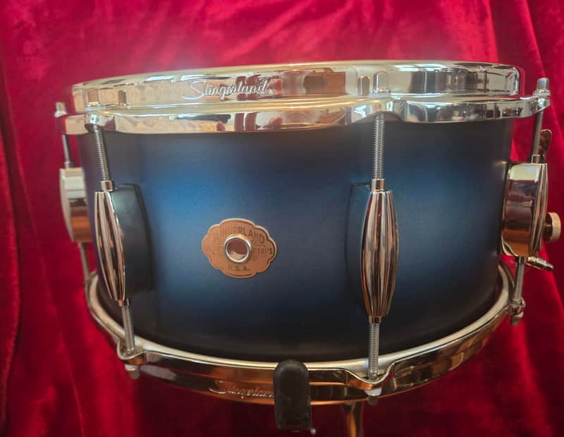 Slingerland Radio King Artist 6.5x14" Snare Drum 2025 - Present - Blue and Silver Lacquer image 1