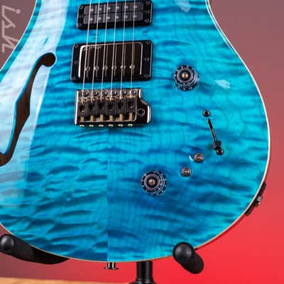 PRS Wood Library Special Semi-Hollow 10-Top Quilt Aquableux Custom Color image 6