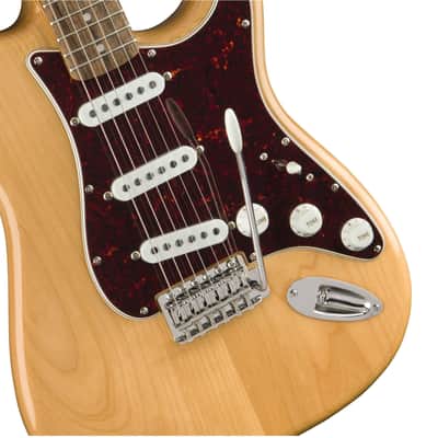 Squier Classic Vibe '70s Stratocaster, Indian Laurel Fingerboard, Natural - 0374020521 Bundle w/ 12-Pack Guitar Pick and Liquid Audio Polishing Cloth image 6